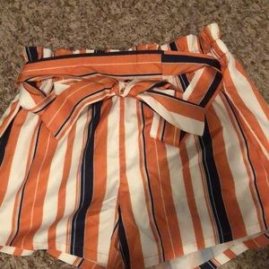 Blue,white and orange shorts